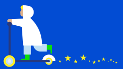 Laptop wallpaper - Boy trotinette 2