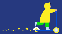 Laptop wallpaper - Boy trotinette