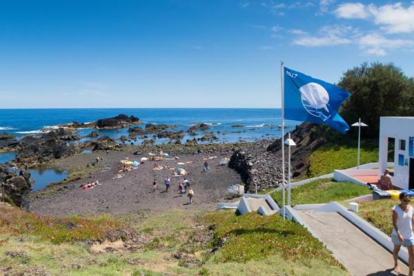 A beach of Faïal, in the Azores, Portugal