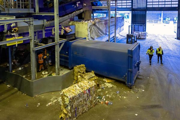 Waste sorting centre in France
