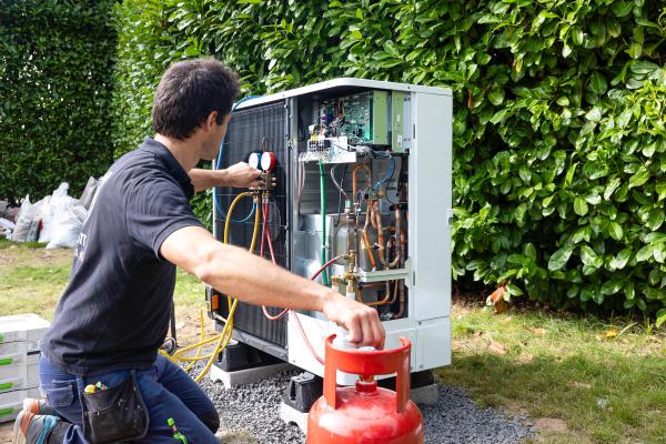 Installation of a heat pump