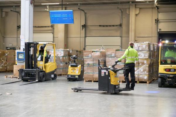 Customs checks of packages - Liege airport, Belgium