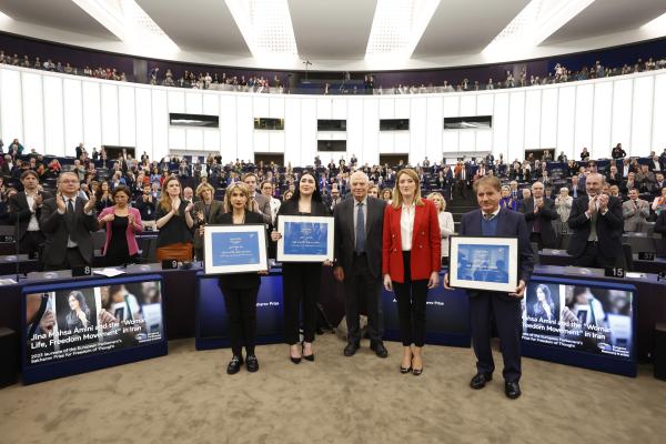 A photo from an EP Plenary session - Award of the Sakharov Prize 2023