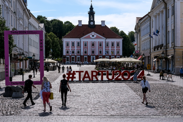 View of street in Tartu, Estonia, 2024 European Capital of Culture