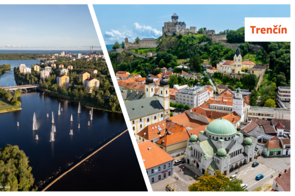 Views of Oulu and Trenčín 